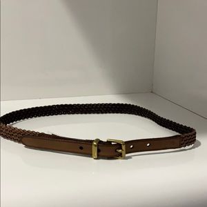 Braided leather belt.